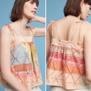 Anthropologie Akemi + Kin Abstract Geo Tie Top